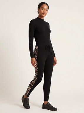 Leopard Print Black Joggers